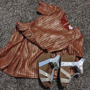 !CLEAN OUT SALE! Rust and gold Lularoe Amelia